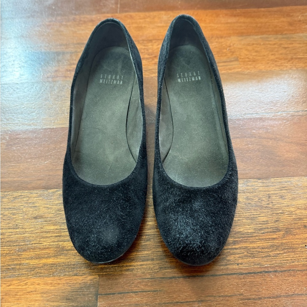 Stuart Weitzman Black Suede Heels